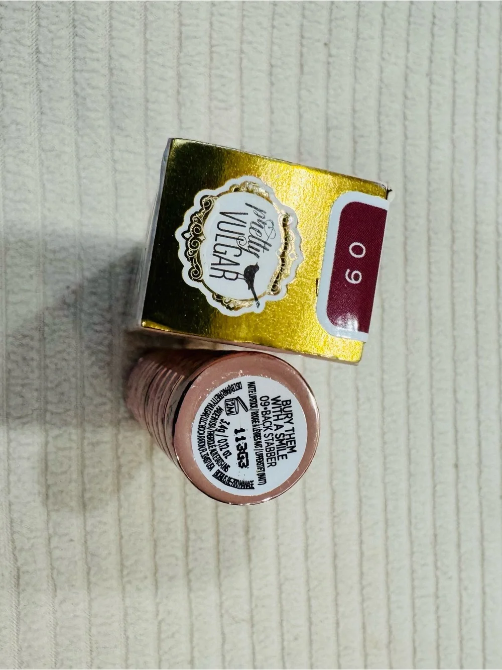 Pretty Vulgar Deep Rose Berry Lipstick shade 09 - Back Stabber